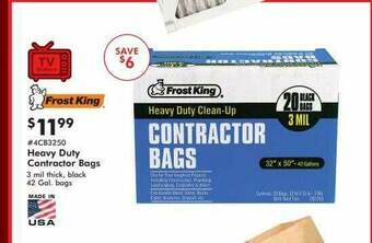 Valu Home Centers Frost King Heavy Duty Contractor Bags offer