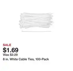 Harbor Freight Tools 8 in. White Cable Ties, 100-Pack offer