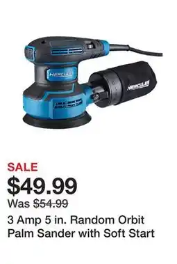 Harbor Freight Tools 3 Amp 5 in. Random Orbit Palm Sander with Soft Start offer