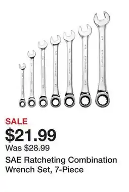 Harbor Freight Tools SAE Ratcheting Combination Wrench Set, 7-Piece offer