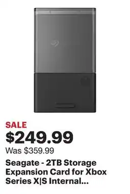 Best Buy Seagate - 2TB Storage Expansion Card for Xbox Series X|S Internal NVMe SSD - Black offer