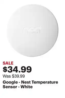 Best Buy Google - Nest Temperature Sensor - White offer