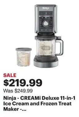 Best Buy Ninja - CREAMi Deluxe 11-in-1 Ice Cream and Frozen Treat Maker - Silver offer