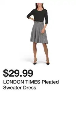 Marshalls LONDON TIMES Pleated Sweater Dress offer