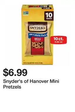 Wegmans Snyder's of Hanover Mini Pretzels offer