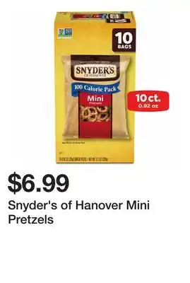 Wegmans Snyder's of Hanover Mini Pretzels offer