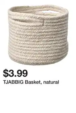Ikea TJABBIG Basket, natural offer