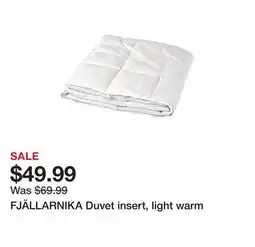 Ikea FJÄLLARNIKA Duvet insert, light warm offer