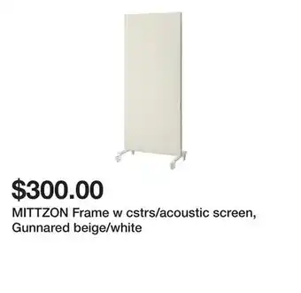 Ikea MITTZON Frame w cstrs/acoustic screen, Gunnared beige/white offer