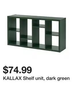 Ikea KALLAX Shelf unit, dark green offer