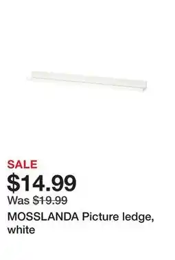 Ikea MOSSLANDA Picture ledge, white offer