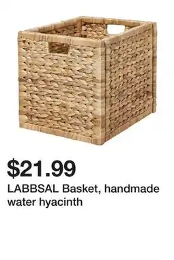 Ikea LABBSAL Basket, handmade water hyacinth offer