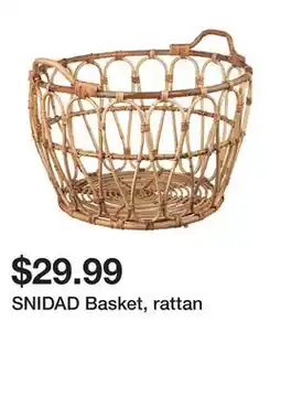Ikea SNIDAD Basket, rattan offer