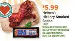 Heinen's Heinen's Hickory Smoked Bacon offer