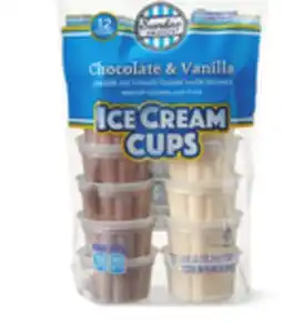 Aldi Sundae Shoppe Vanilla and Chocolate Ice Cream Cups offer