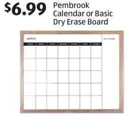 Aldi Pembrook Calendar or Basic Dry Erase Board offer
