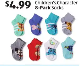 Aldi Children's Character 8-Pack Socks offer
