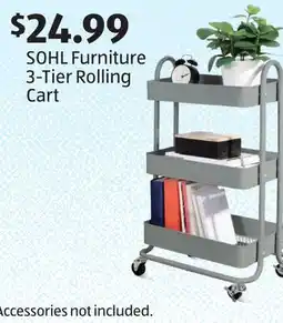 Aldi SOHL Furniture 3-Tier Rolling Cart offer