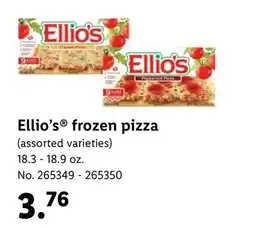 Lidl Ellio's frozen pizza offer
