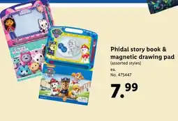 Lidl Phidal story book & magnetic drawing pad offer