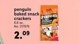penguin baked snack crackers
