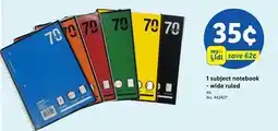 Lidl 1 subject notebook - wide ruled offer