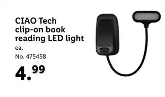 Lidl CIAO Tech clip-on book reading LED light offer