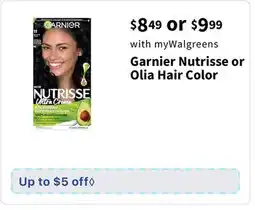 Walgreens Garnier Nutrisse or Olia Hair Color offer
