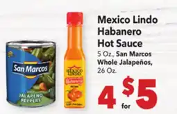 Vallarta Supermarkets Mexico Lindo Habanero Hot Sauce offer