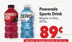 Vallarta Supermarkets Powerade Sports Drink offer