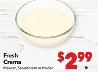 Vallarta Supermarkets Fresh Crema offer