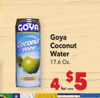 Vallarta Supermarkets Goya Coconut Water offer