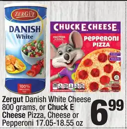 Super King Markets Zergut Danish White Cheese 800 grams, or Chuck E Cheese Pizza, Cheese or Pepperoni 17.05-18.55 oz offer