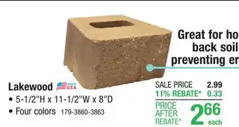 Menards 5-1/2 x 11-1/2 Tan Lakewood Retaining Wall Block offer