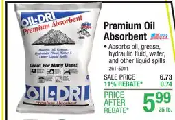Menards Oil Dri Premium Absorbent - 25 lbs offer