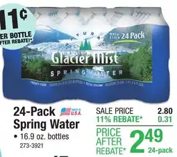 Menards Glacier Mist Natural Spring Bottled Water - 24 Pack offer