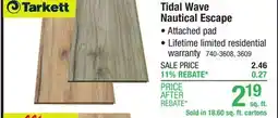 Menards Tarkett Tidal Wave Nautical Escape Nutmeg Pecan 8-1/32 x 47-5/8 Waterproof Attached Pad Laminate Flooring (18.60 sq.ft/ctn) offer