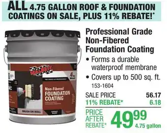 Menards SealBest Professional Grade Non-Fibered Foundation Coating - 4.75 gal offer