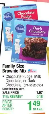 Menards Pillsbury Family Size Chocolate Fudge Brownie Mix - 18.4 oz offer