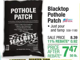 Menards SealBest Blacktop Pothole Patch - 50 lb offer