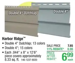 Menards Harbor Ridge offer