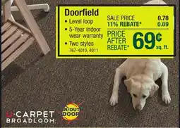 Menards U-Carpet Doorfield Iced Tea Indoor/Outdoor Carpet 12 ft. Wide offer