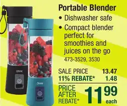 Menards ONIX Black Portable Blender offer