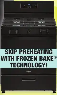 Menards Whirlpool 30 5.1 cu. ft. Black Gas Range offer