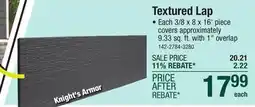 Menards Sherwin-Williams Prefinished 3/8 x 8 x 16' Crimson Red Textured Engineered Wood Lap Siding offer