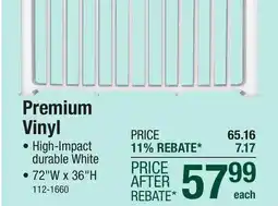 Menards Designer's Image 36 x 6' White Premium Classic Vinyl Preassembled Railing offer