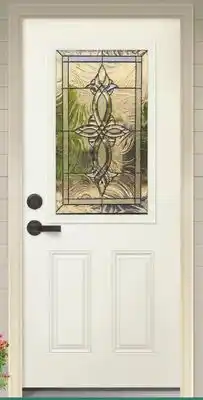 Menards Mastercraft Augustine 32W x 80H Primed Steel Half Lite Exterior Door System - Right Inswing offer