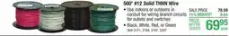 Menards 500' #12 Black Solid THHN Building Wire offer