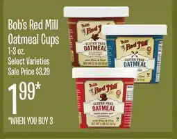 Jewel-Osco Bob's Red Mill Oatmeal Cups offer