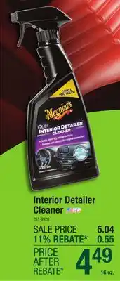 Menards Meguiar's Quick Interior Automotive Detailer Cleaner - 16 oz offer
